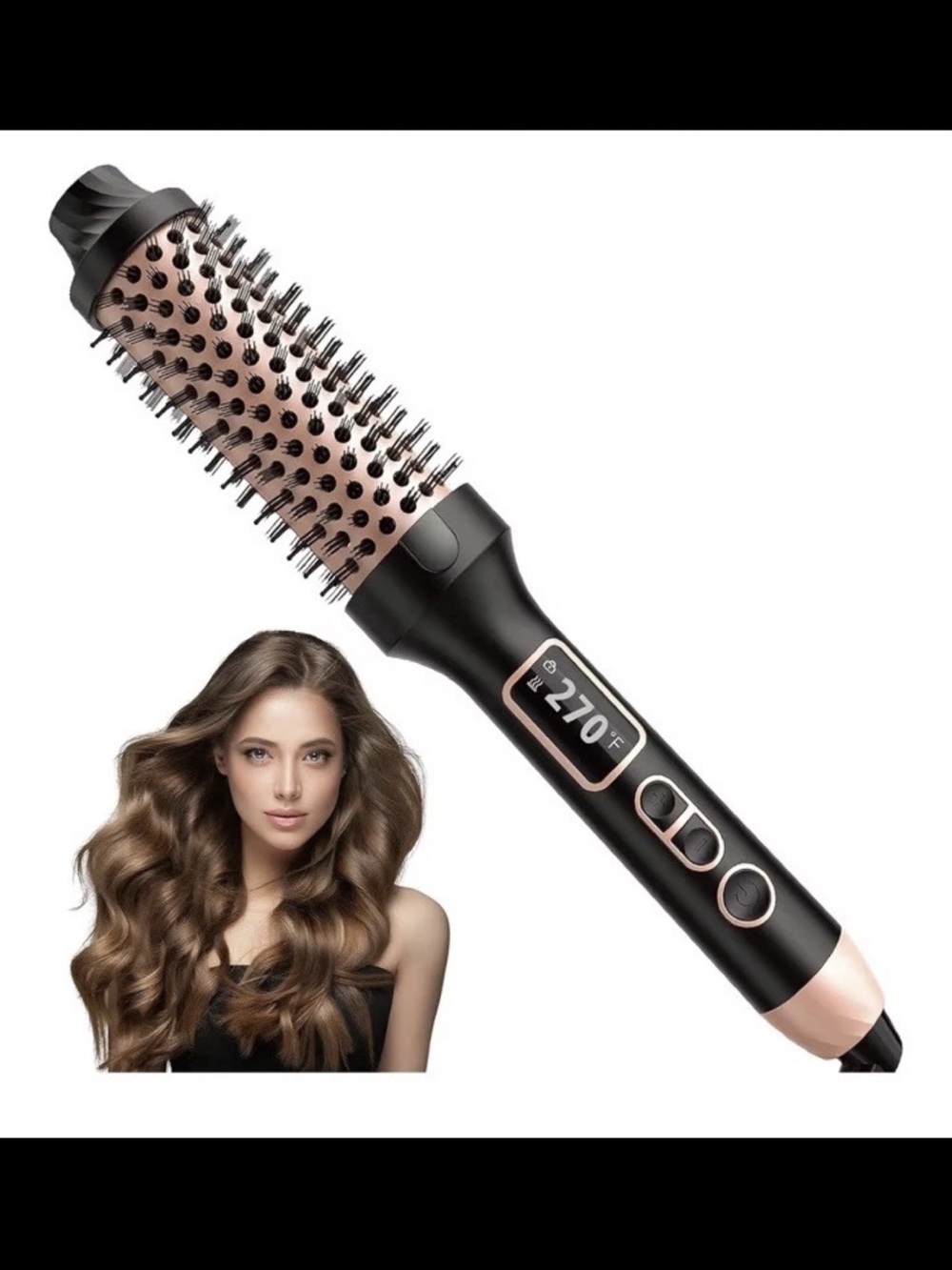38mm Pink Round Hot Air Styling Brush for Women